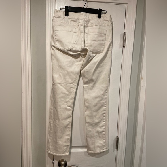 J. Crew Size 5 White Cotton Stretch Matchstick Straight Leg Denim Jeans - Picture 2 of 11